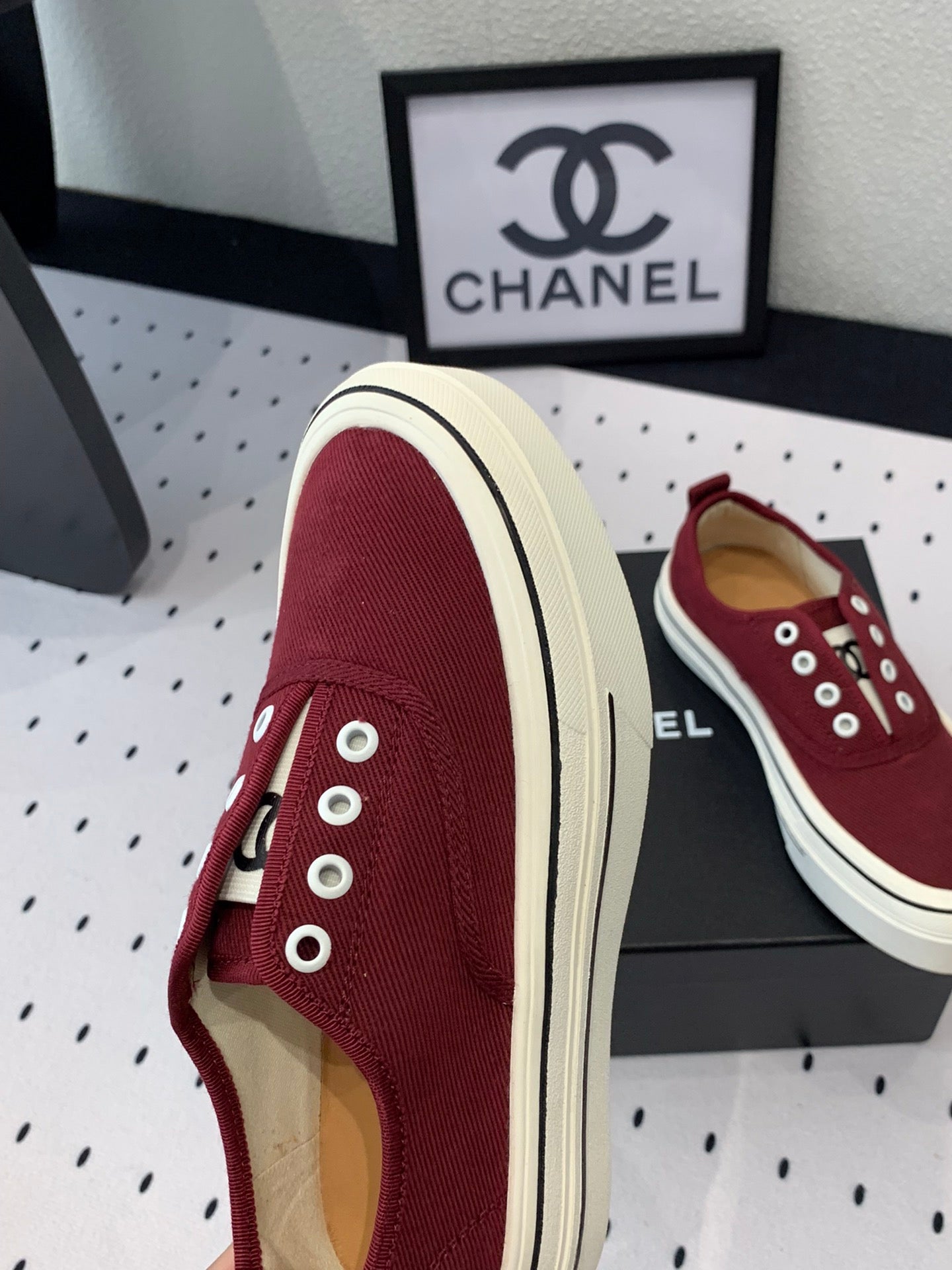 LACELESS SNEAKERS PLATFORM IN ROSEWOOD CANVAS - 35