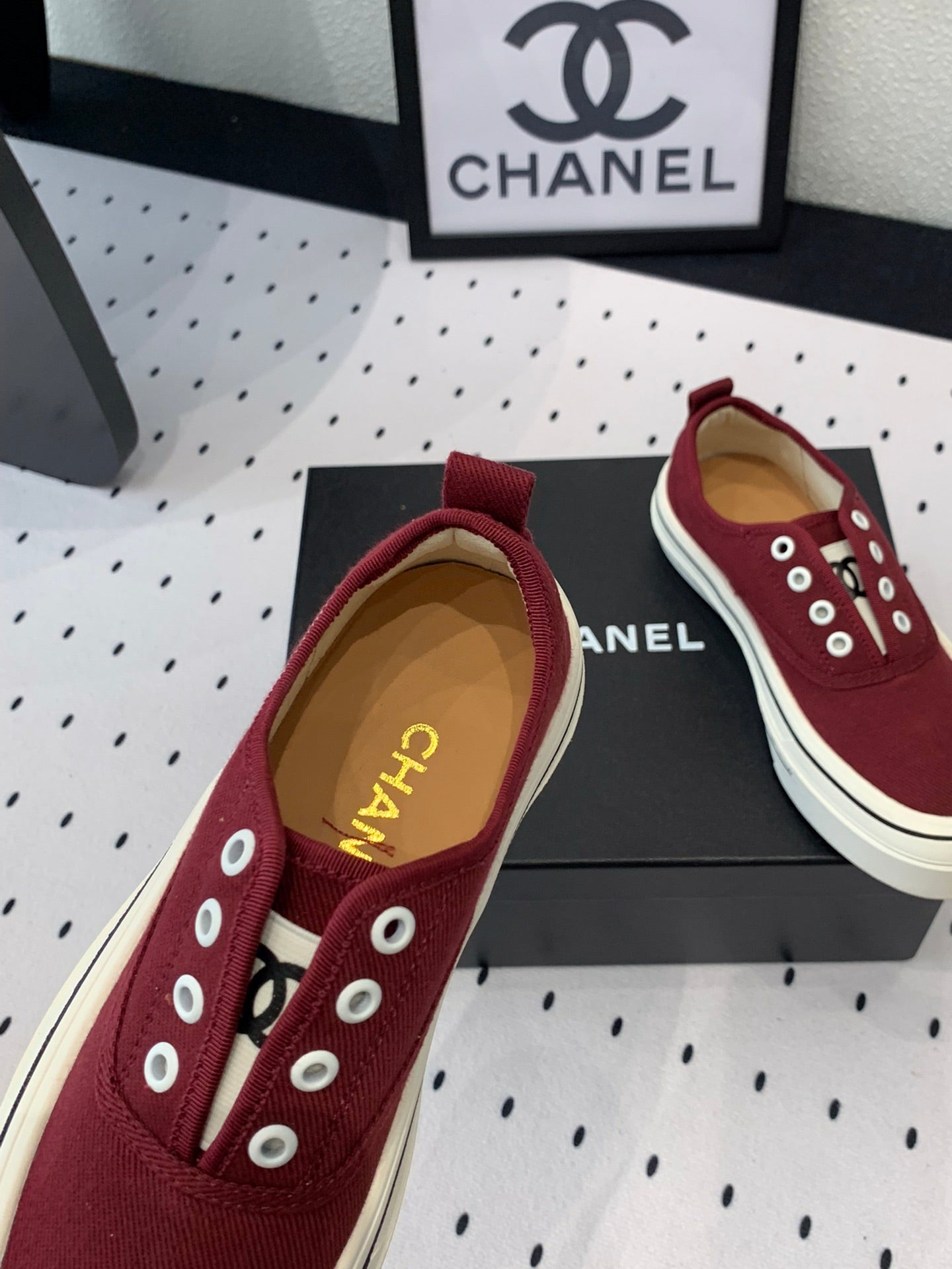 LACELESS SNEAKERS PLATFORM IN ROSEWOOD CANVAS - 35