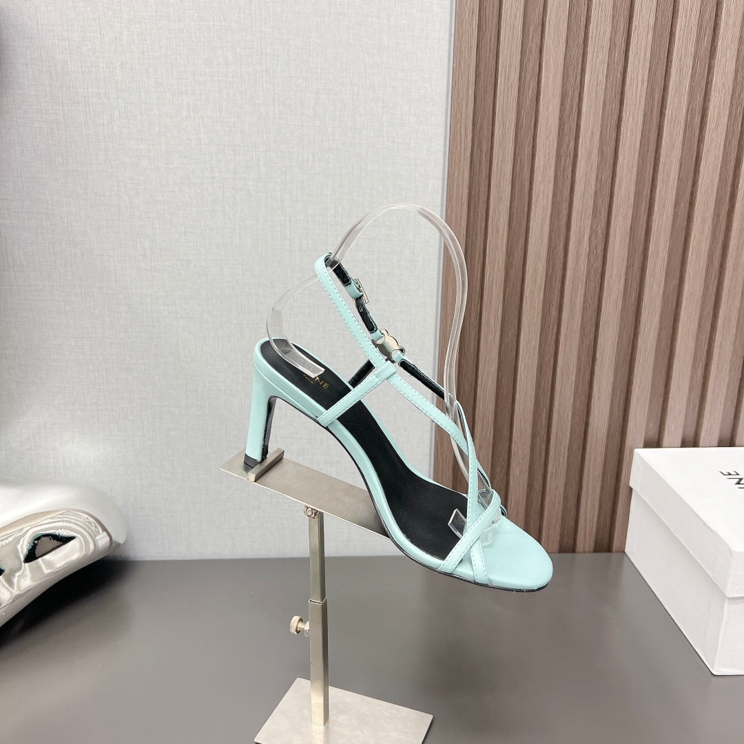 Summer High Heel Sandals Blue Arctic - 35