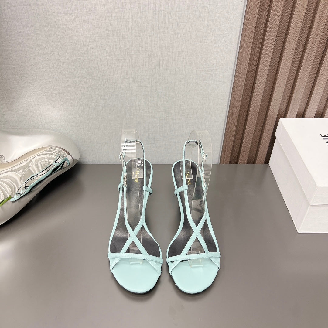 Summer High Heel Sandals Blue Arctic - 35