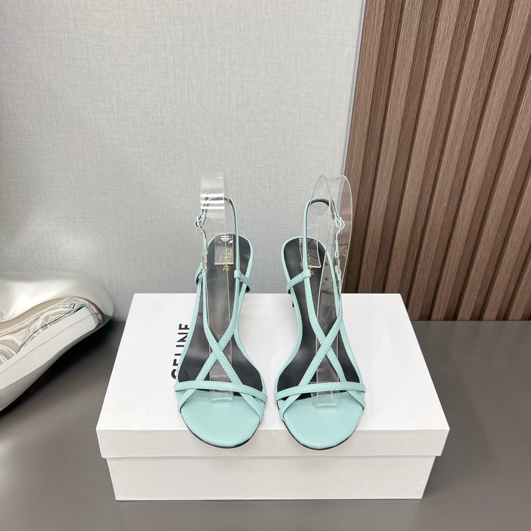Summer High Heel Sandals Blue Arctic - 35
