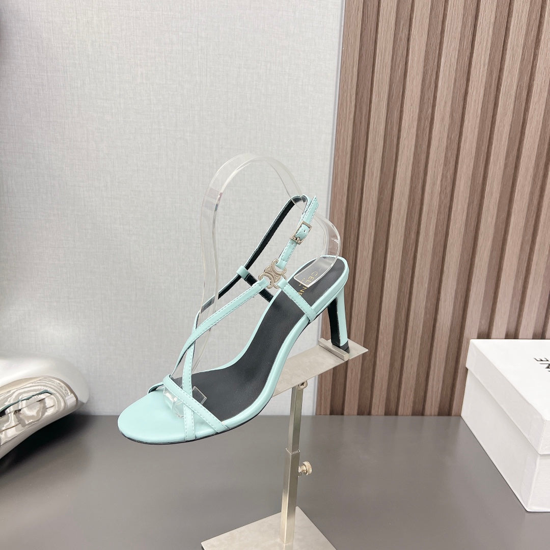 Summer High Heel Sandals Blue Arctic - 35