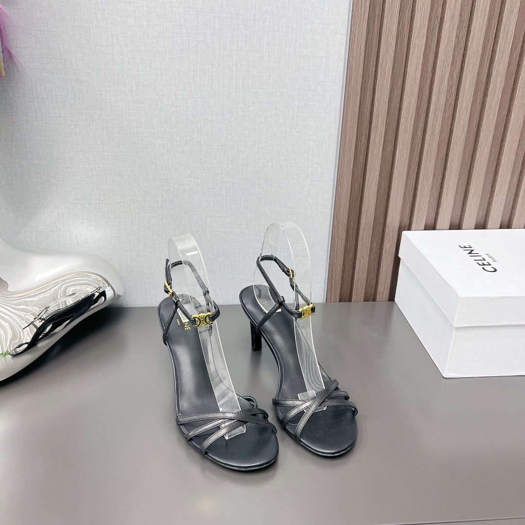 CUIR TRIOMPHE SANDAL IN LAMBSKIN BLACK - 35