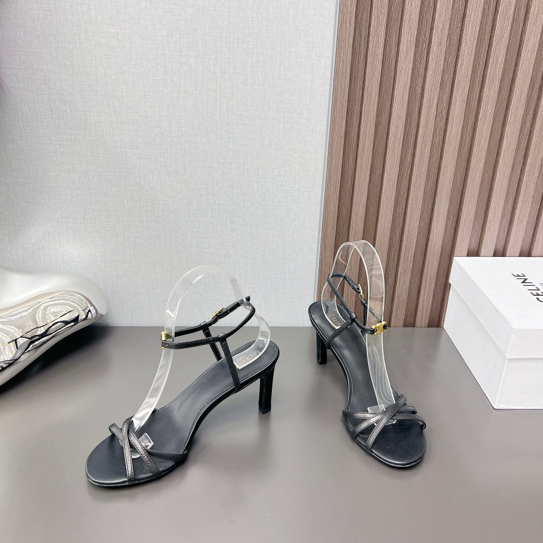CUIR TRIOMPHE SANDAL IN LAMBSKIN BLACK - 35
