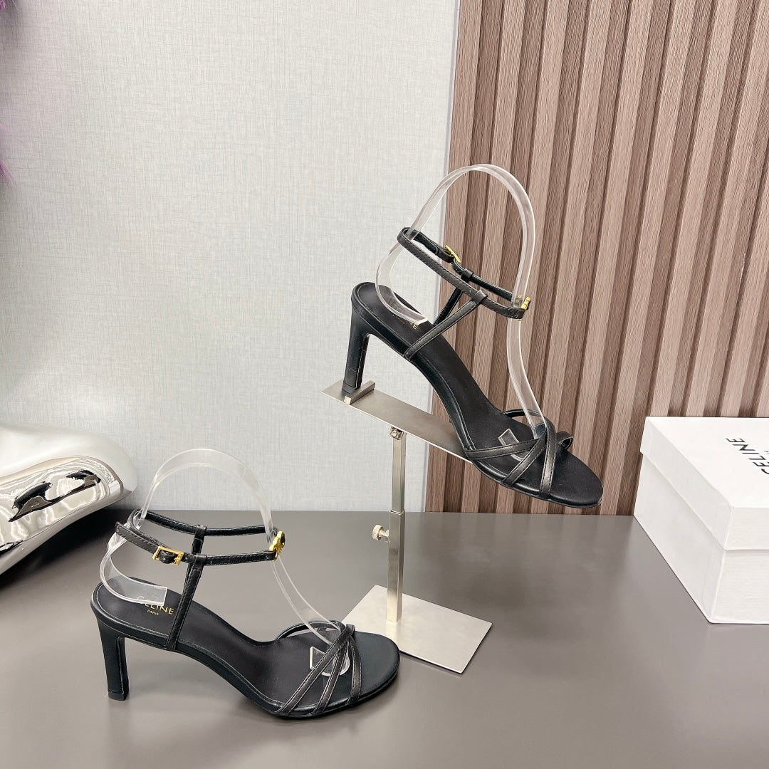CUIR TRIOMPHE SANDAL IN LAMBSKIN BLACK - 35