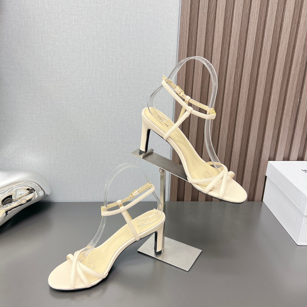 CUIR TRIOMPHE SANDAL IN LAMBSKIN YELLOW CREAM - 35