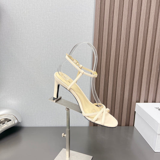 CUIR TRIOMPHE SANDAL IN LAMBSKIN YELLOW CREAM - 35