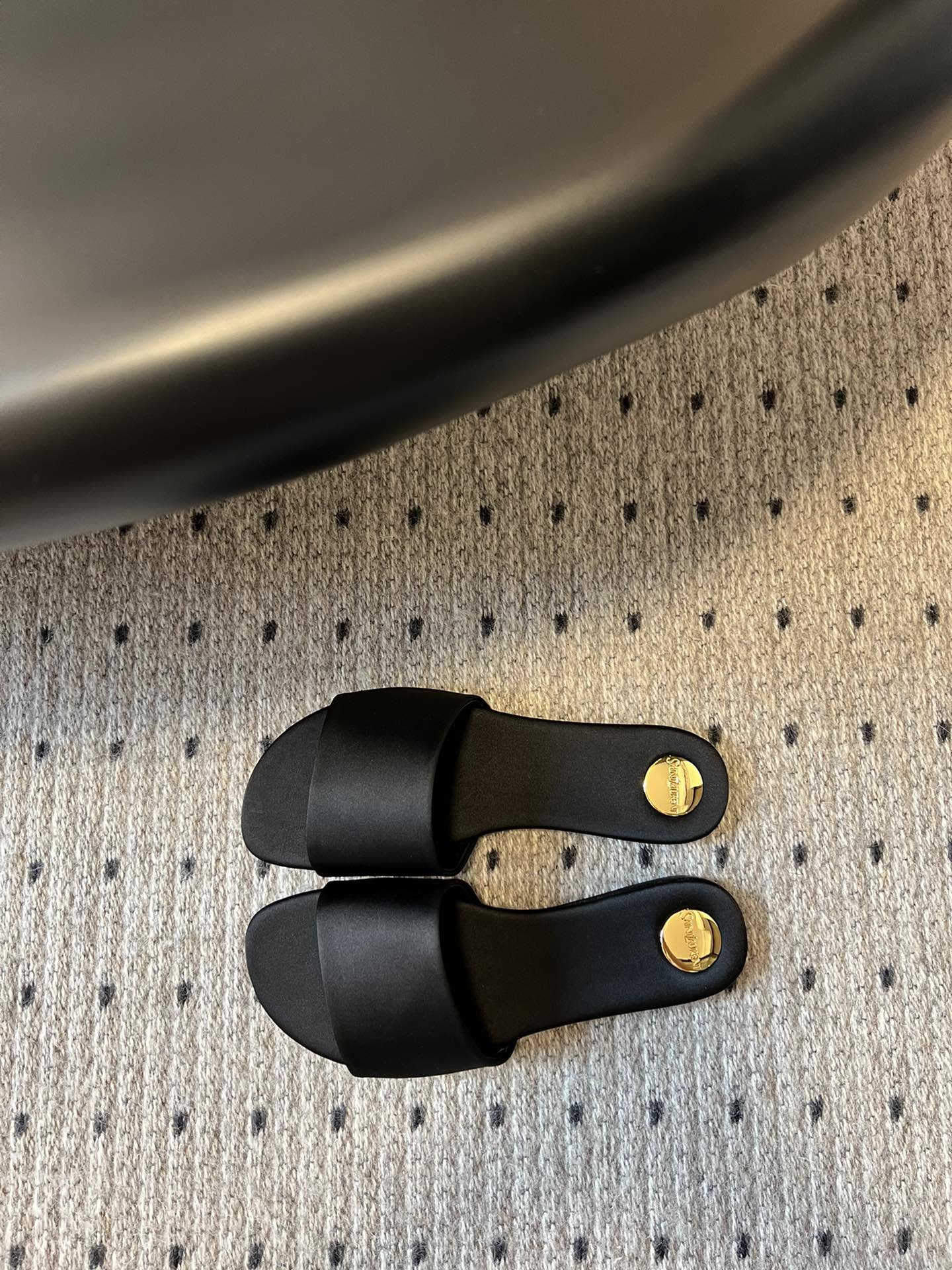 SL CARLYLE SLIPPERS BLACK SATIN - 35