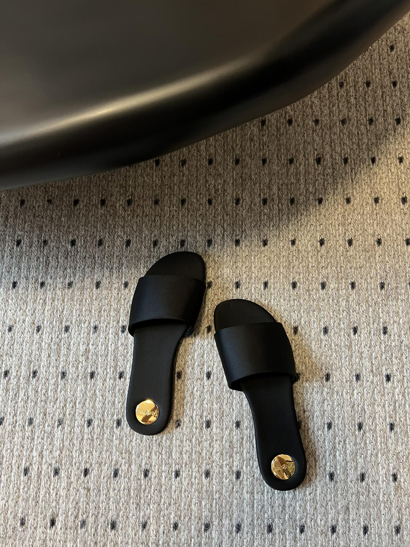 SL CARLYLE SLIPPERS BLACK SATIN - 35