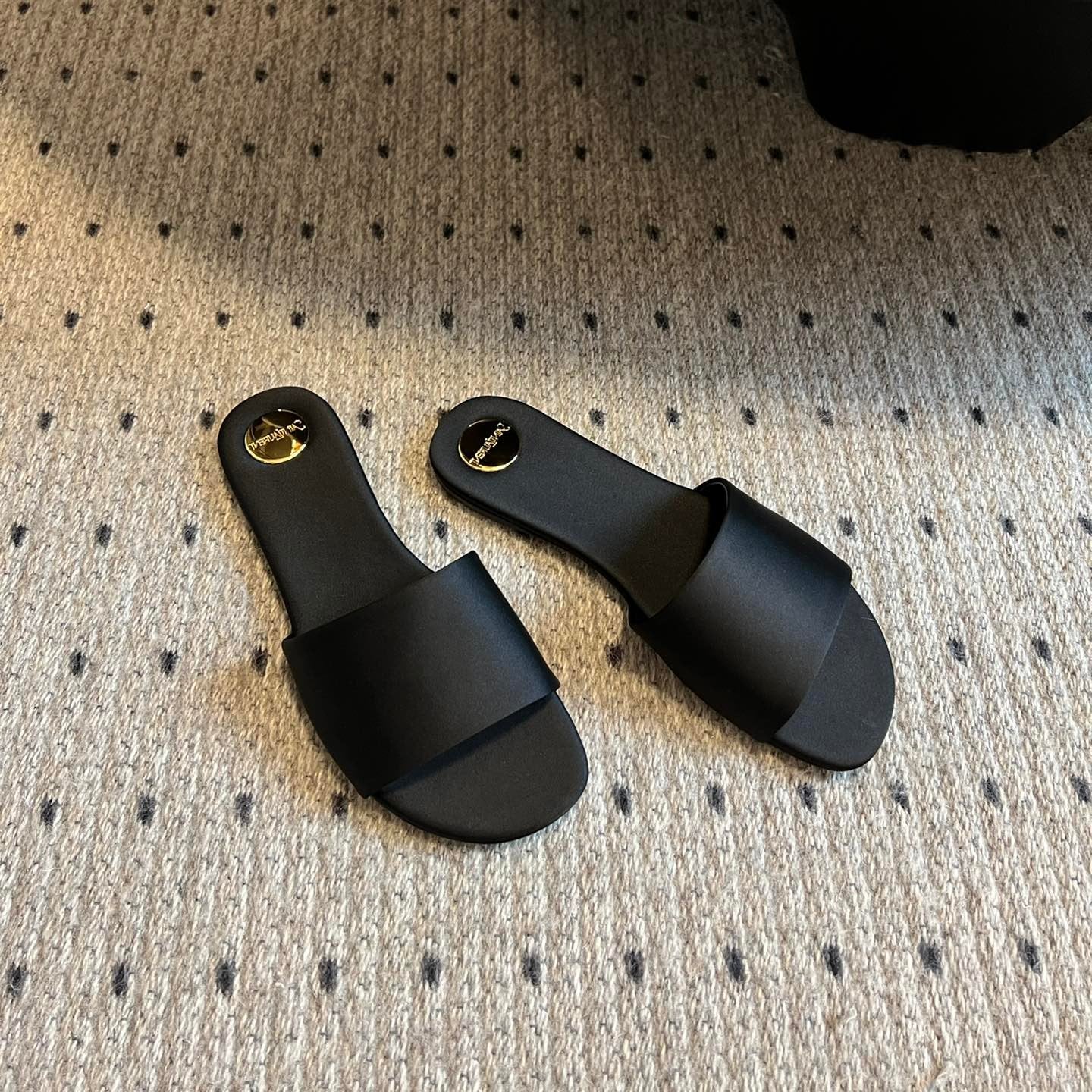 SL CARLYLE SLIPPERS BLACK SATIN - 35