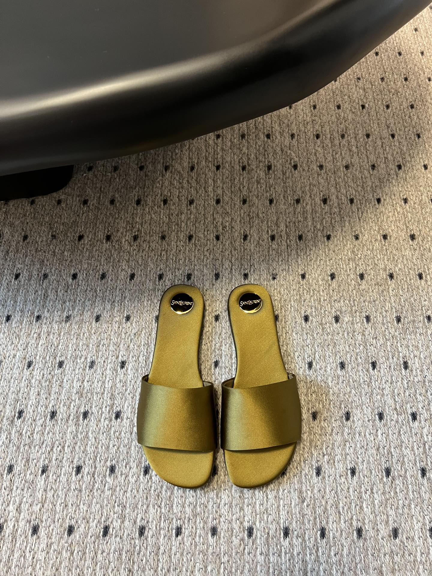 SL CARLYLE SLIPPERS MUSTARD SATIN - 35