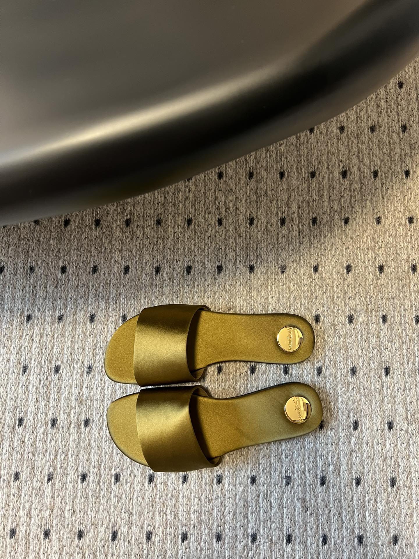 SL CARLYLE SLIPPERS MUSTARD SATIN - 35