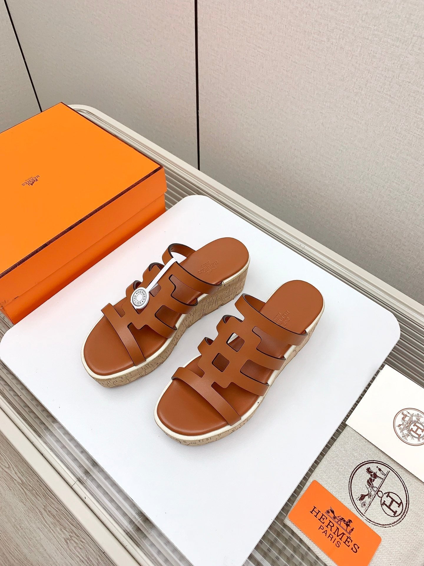 ISABELLA 30 SANDAL IN BRONZE BROWN CALFSKIN - 34