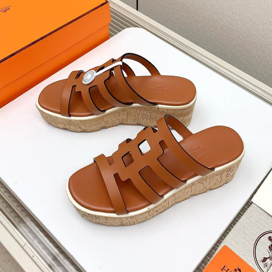 ISABELLA 30 SANDAL IN BRONZE BROWN CALFSKIN - 34