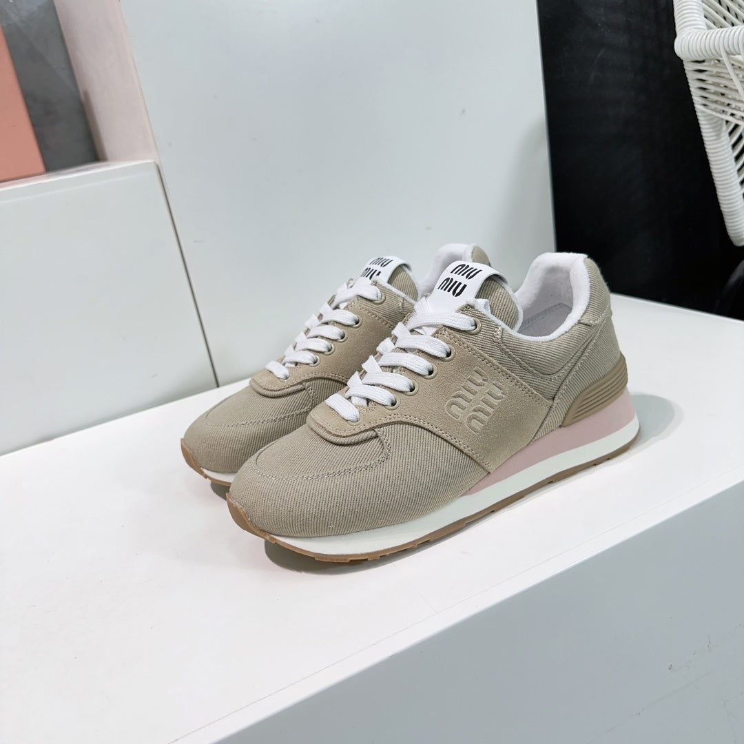 Teak And Light Brown Sneakers Canvas - 35