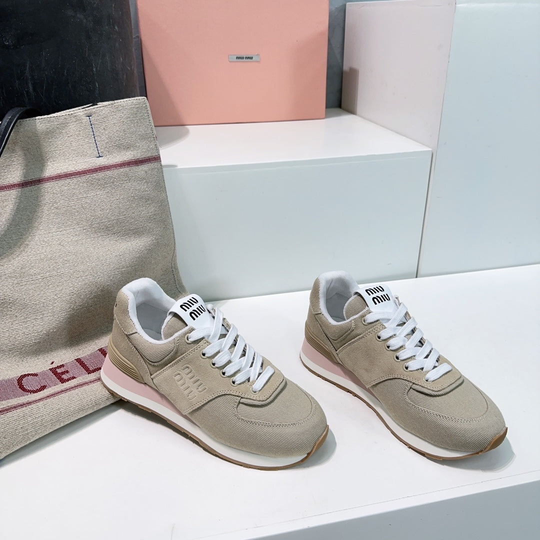 Teak And Light Brown Sneakers Canvas - 35