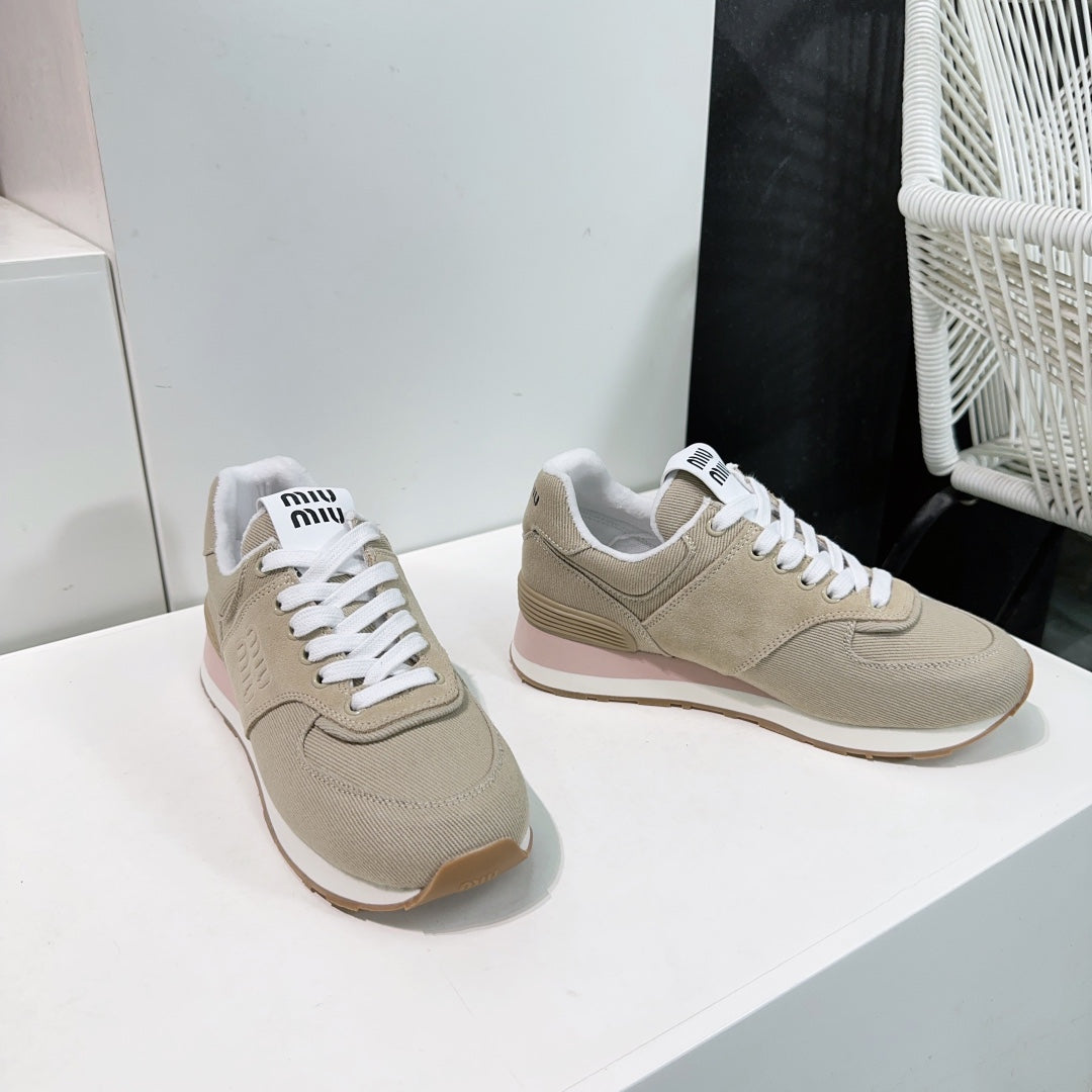 Teak And Light Brown Sneakers Canvas - 35