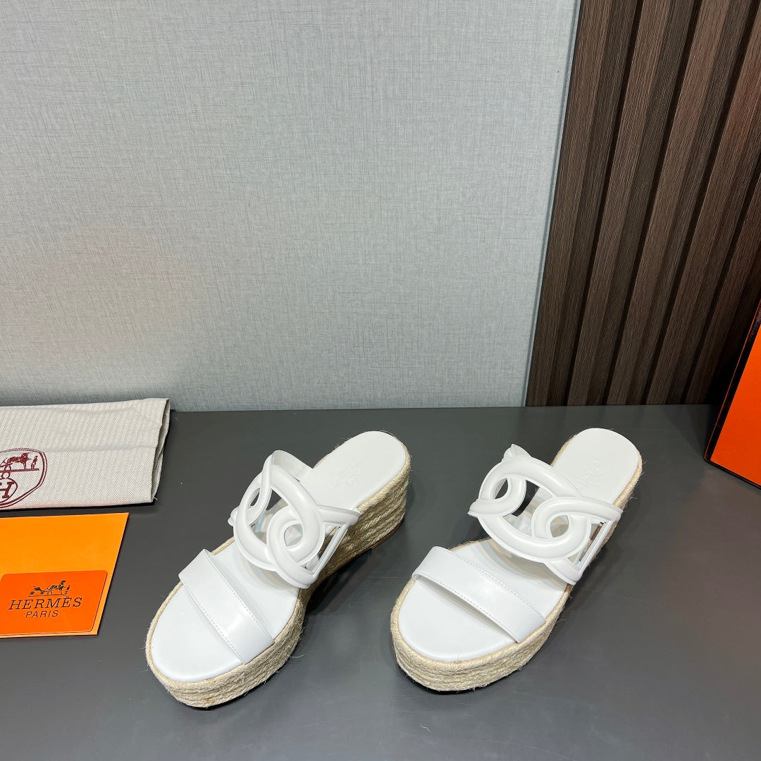 ITHEA 80 ESPADRILLE WHITE CALFSKIN - 35