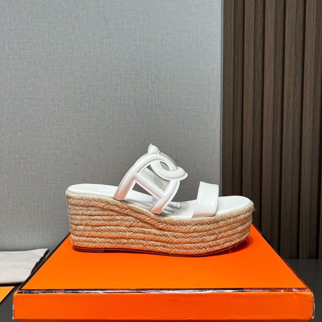 ITHEA 80 ESPADRILLE WHITE CALFSKIN - 35