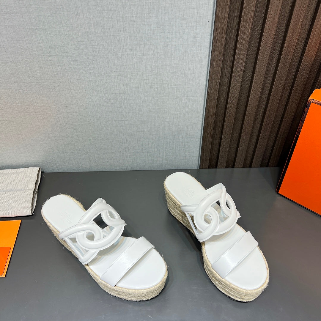 ITHEA 80 ESPADRILLE WHITE CALFSKIN - 35