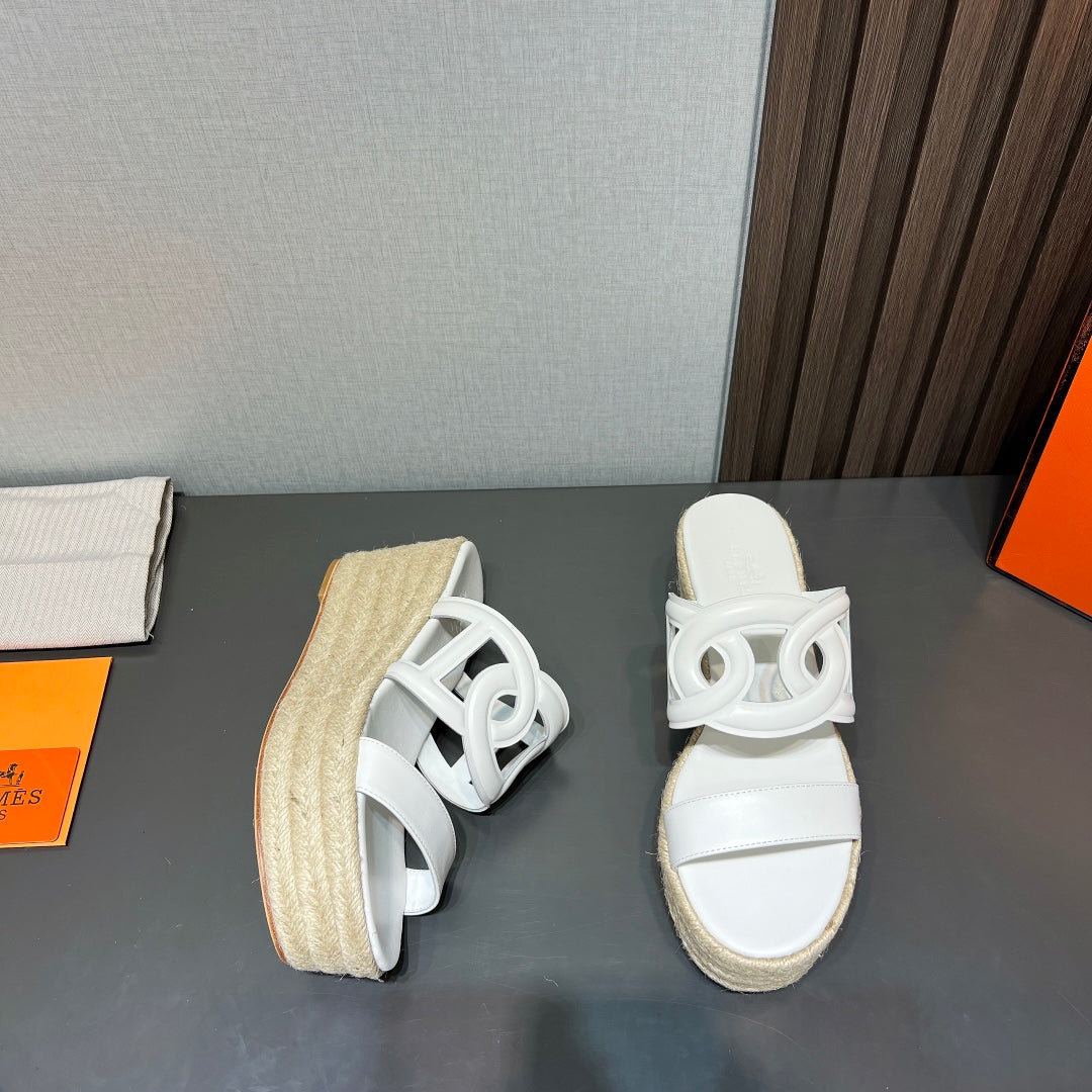 ITHEA 80 ESPADRILLE WHITE CALFSKIN - 35