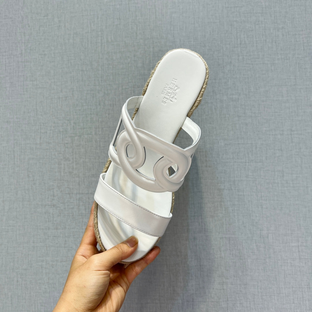 ITHEA 80 ESPADRILLE WHITE CALFSKIN - 35