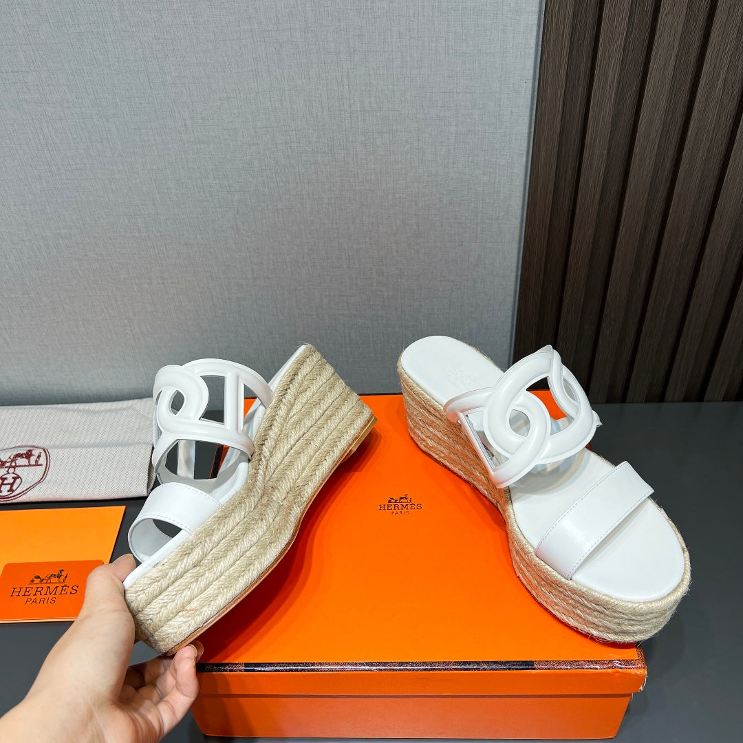 ITHEA 80 ESPADRILLE WHITE CALFSKIN - 35