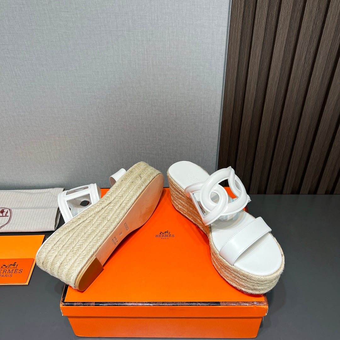 ITHEA 80 ESPADRILLE WHITE CALFSKIN - 35