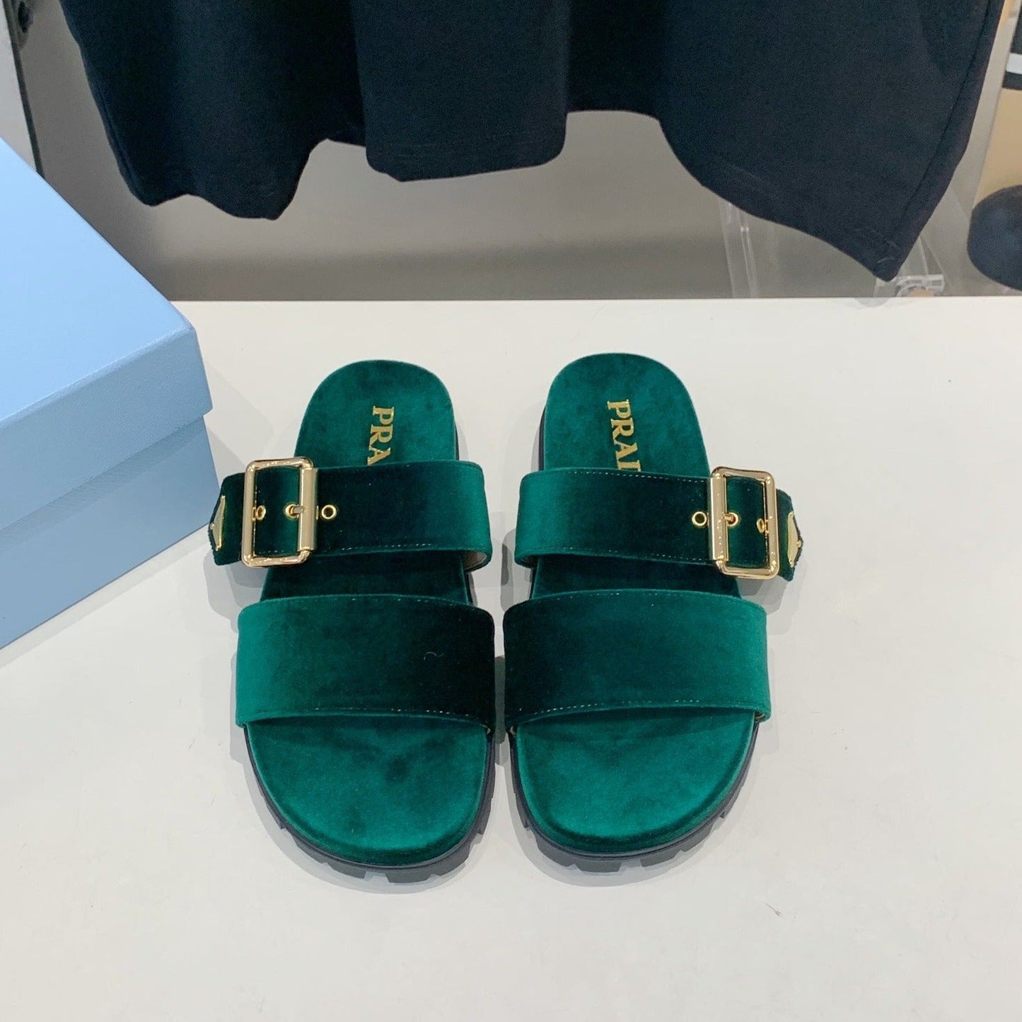 PRA SLIDES SANDALS OCEAN VELVET - 35