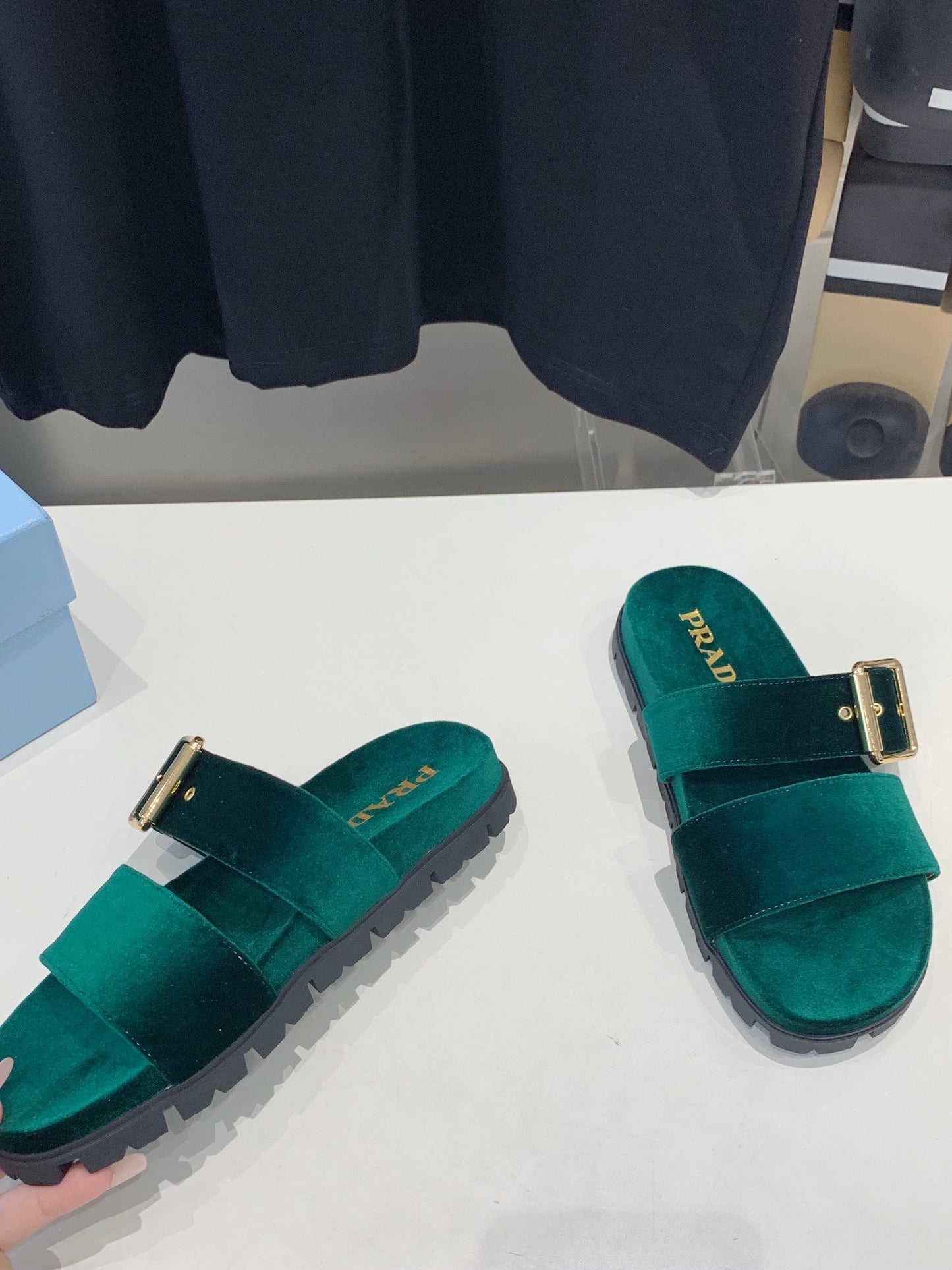 PRA SLIDES SANDALS OCEAN VELVET - 35