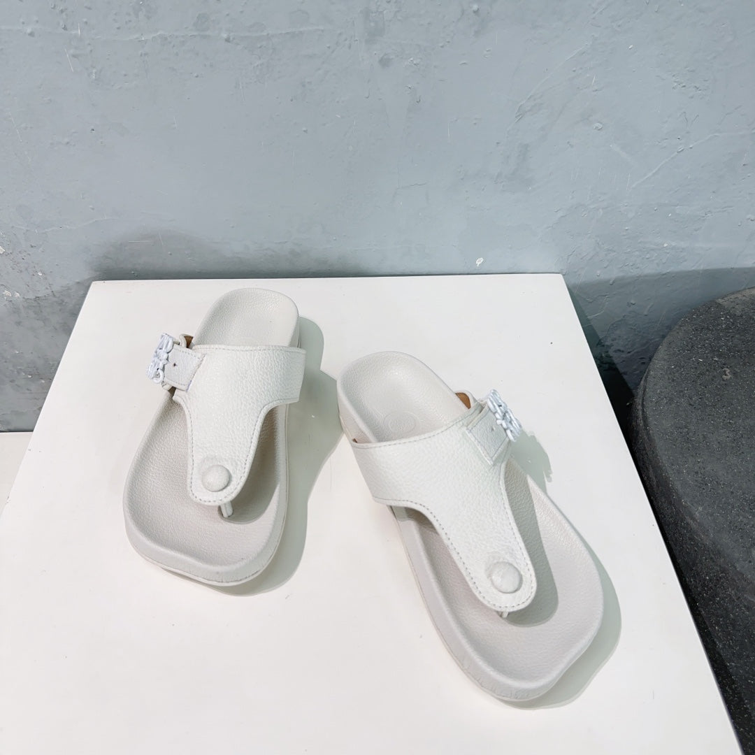 LW THONG SANDALS WHITE CALFSKIN - 35