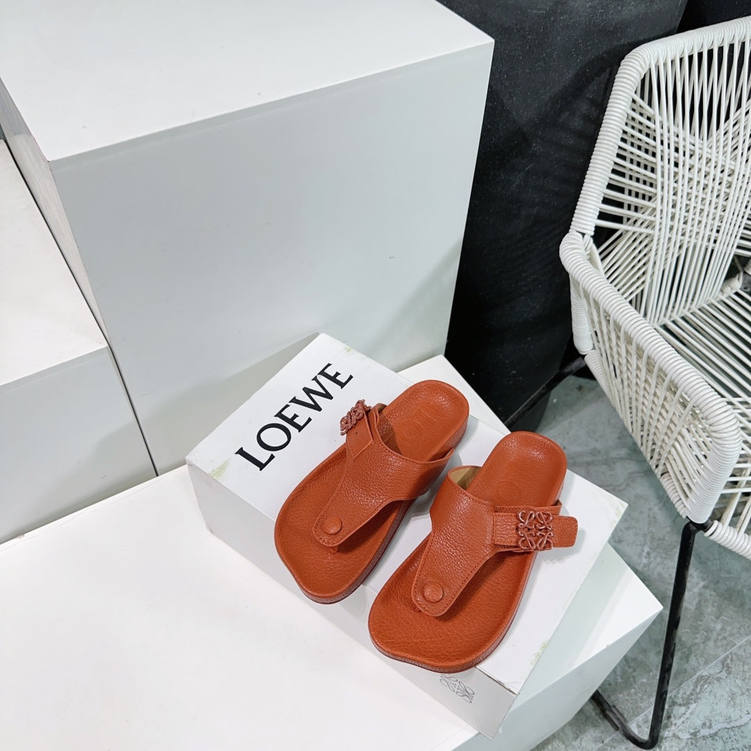 LW THONG SANDALS BRICK CALFSKIN - 35
