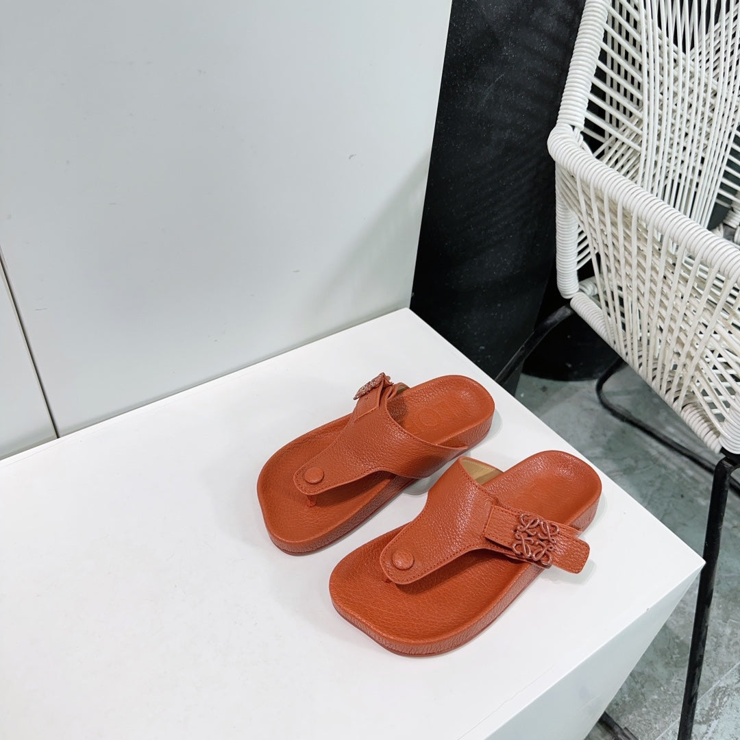 LW THONG SANDALS BRICK CALFSKIN - 35