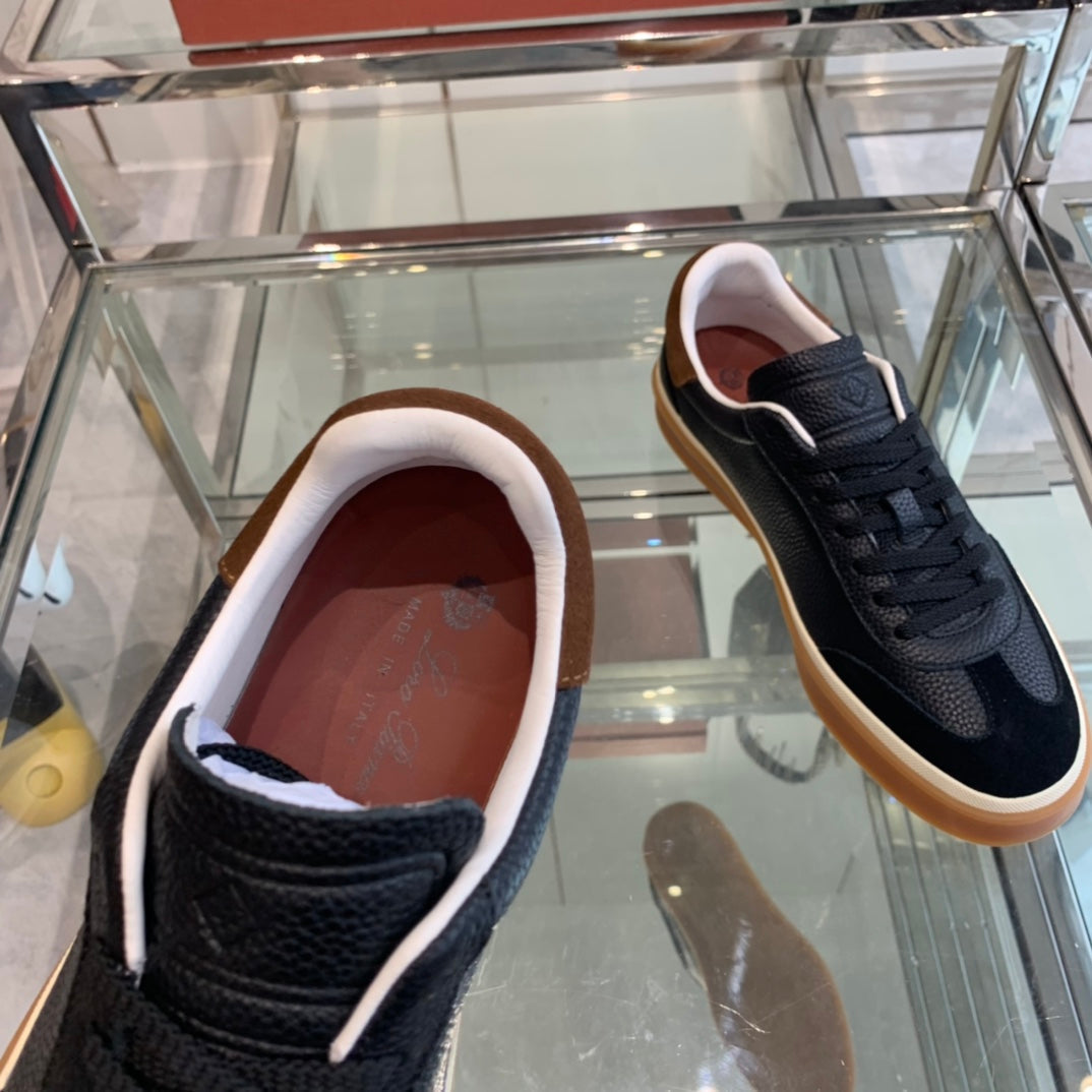 LP TENNIS WALK SNEAKERS BLACK CALFSKIN - 35