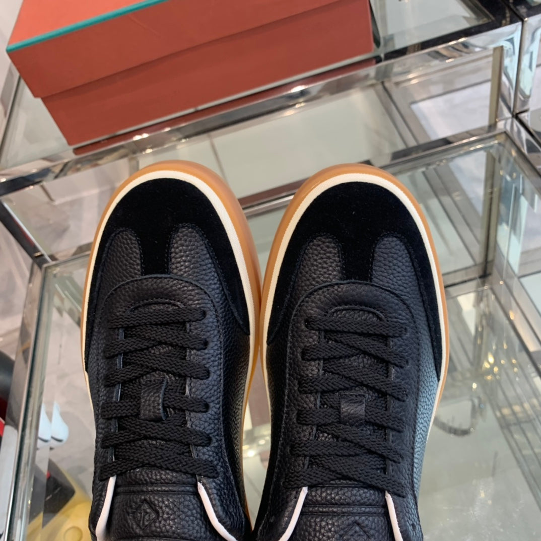 LP TENNIS WALK SNEAKERS BLACK CALFSKIN - 35
