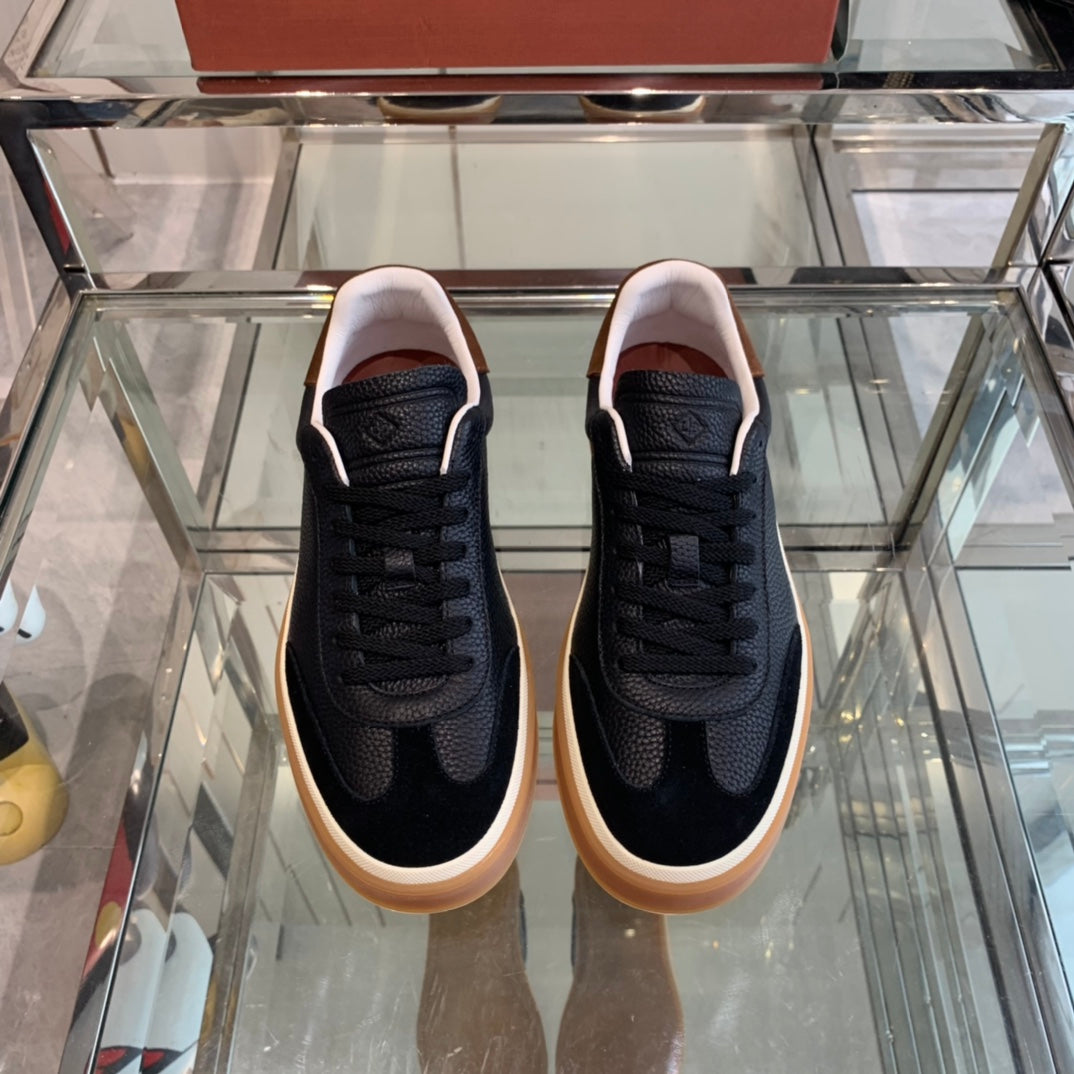 LP TENNIS WALK SNEAKERS BLACK CALFSKIN - 35