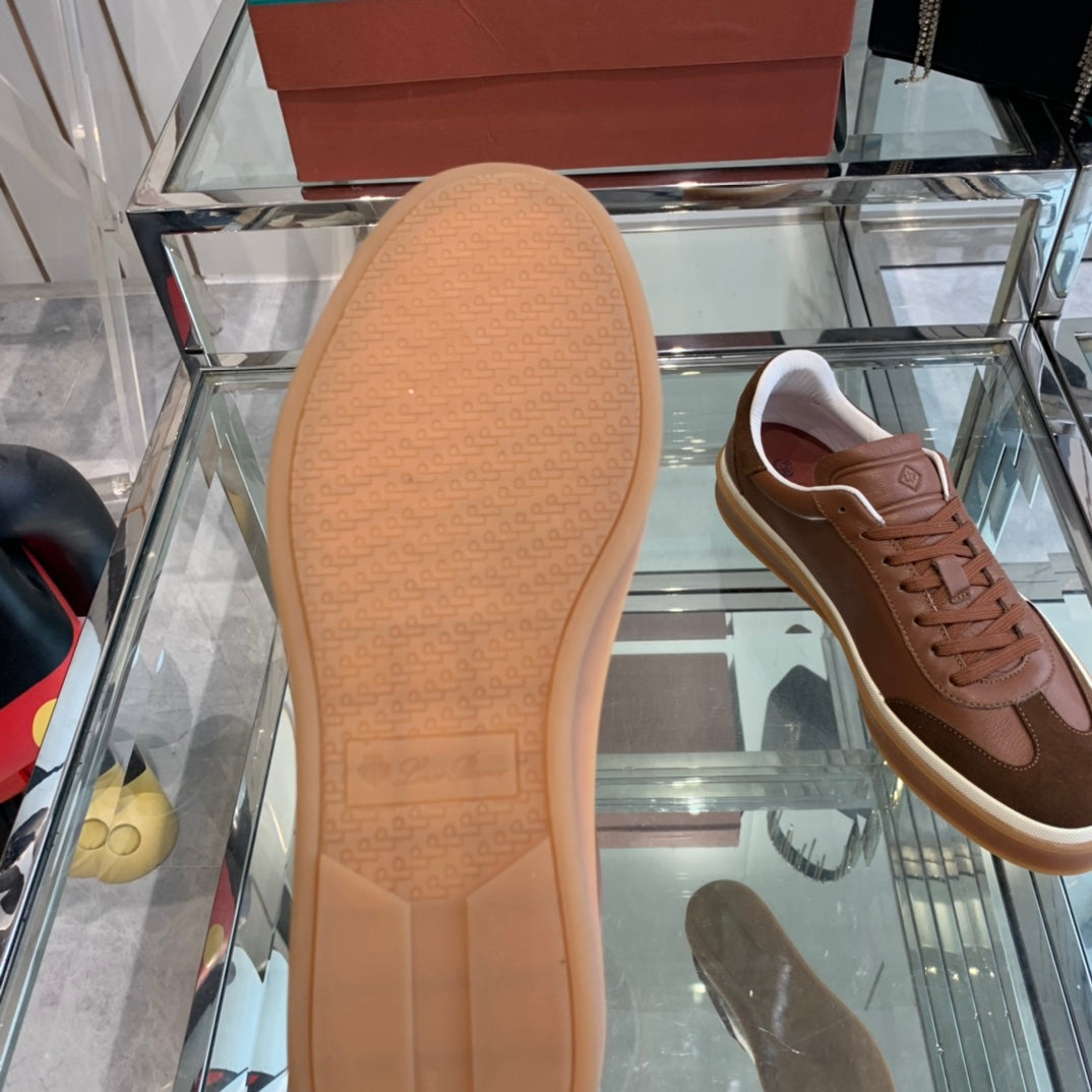 LP TENNIS WALK SNEAKERS BROWN AND CHOCOLATE CALFSKIN - 35