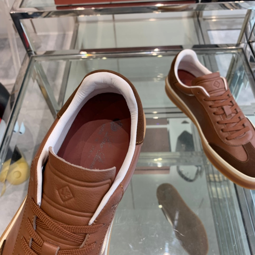 LP TENNIS WALK SNEAKERS BROWN AND CHOCOLATE CALFSKIN - 35
