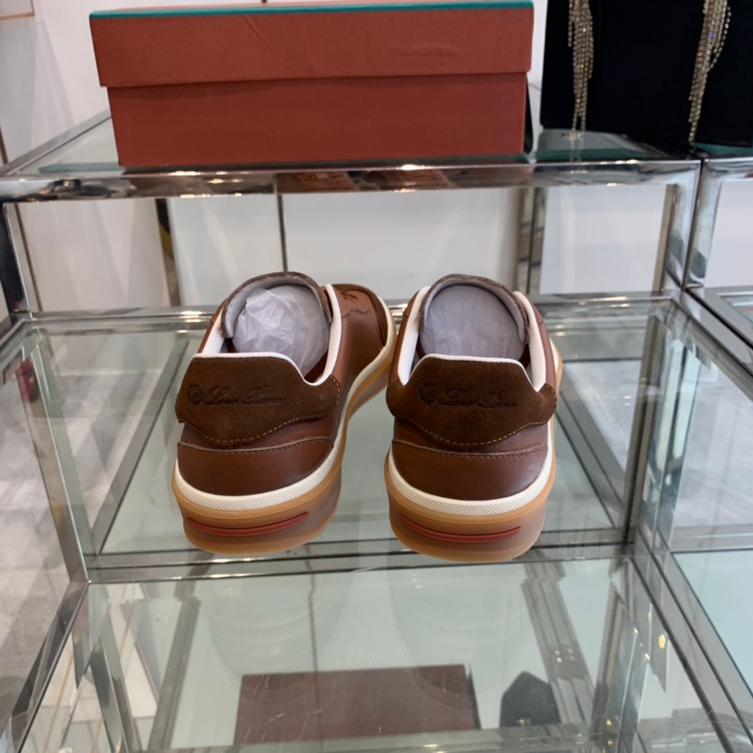 LP TENNIS WALK SNEAKERS BROWN AND CHOCOLATE CALFSKIN - 35