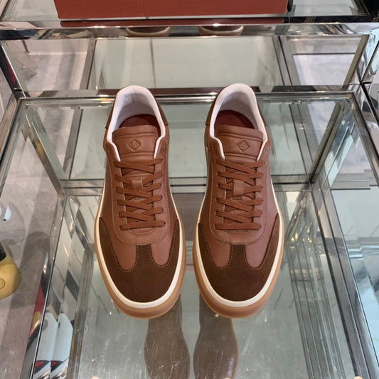 LP TENNIS WALK SNEAKERS BROWN AND CHOCOLATE CALFSKIN - 35