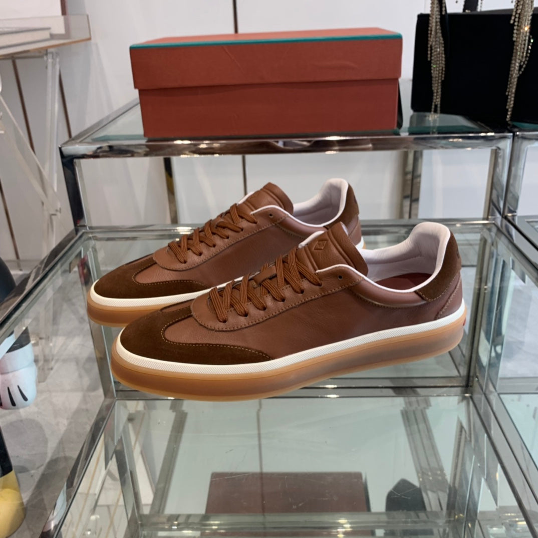 LP TENNIS WALK SNEAKERS BROWN AND CHOCOLATE CALFSKIN - 35