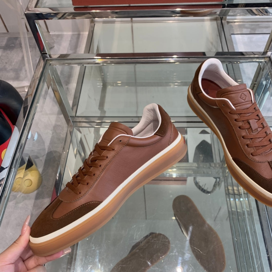 LP TENNIS WALK SNEAKERS BROWN AND CHOCOLATE CALFSKIN - 35