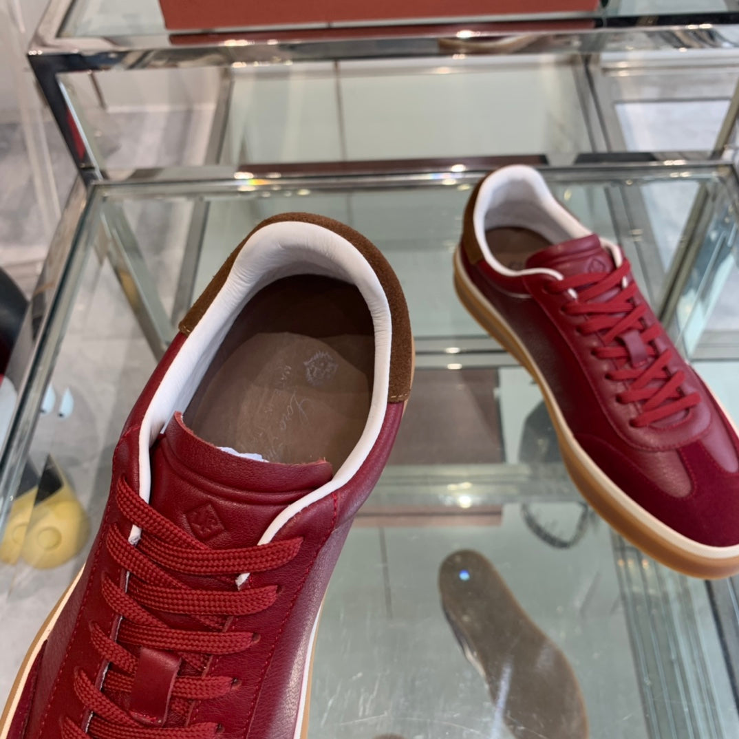 LP TENNIS WALK SNEAKERS CHERRY CALFSKIN - 35