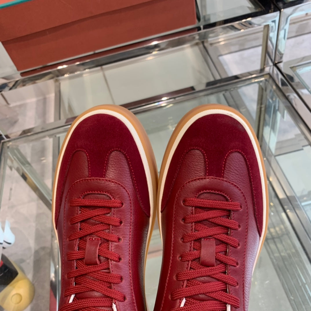 LP TENNIS WALK SNEAKERS CHERRY CALFSKIN - 35