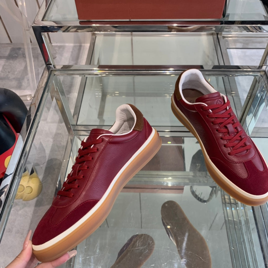 LP TENNIS WALK SNEAKERS CHERRY CALFSKIN - 35