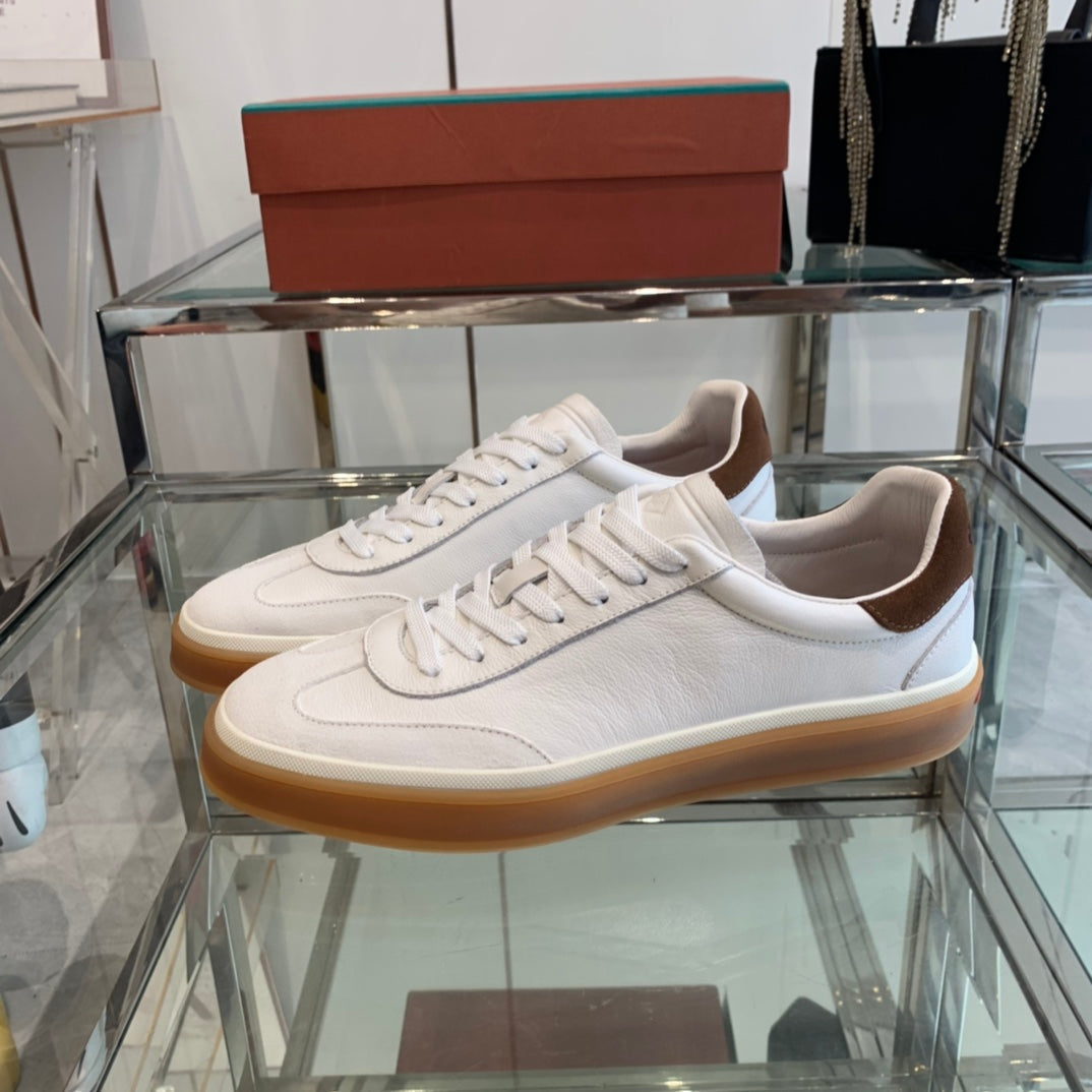 LP TENNIS WALK SNEAKERS WHITE CALFSKIN - 35