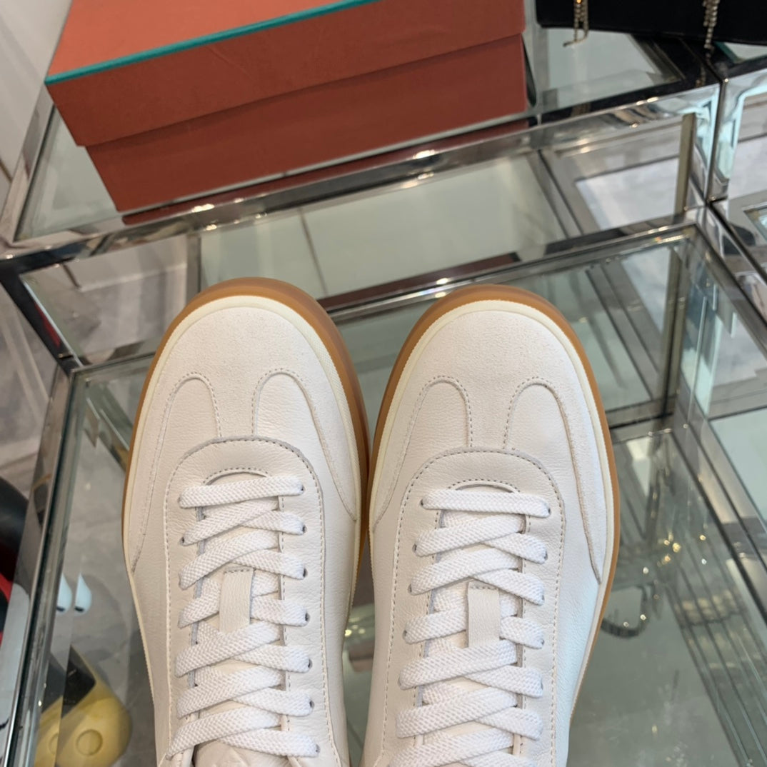 LP TENNIS WALK SNEAKERS WHITE CALFSKIN - 35