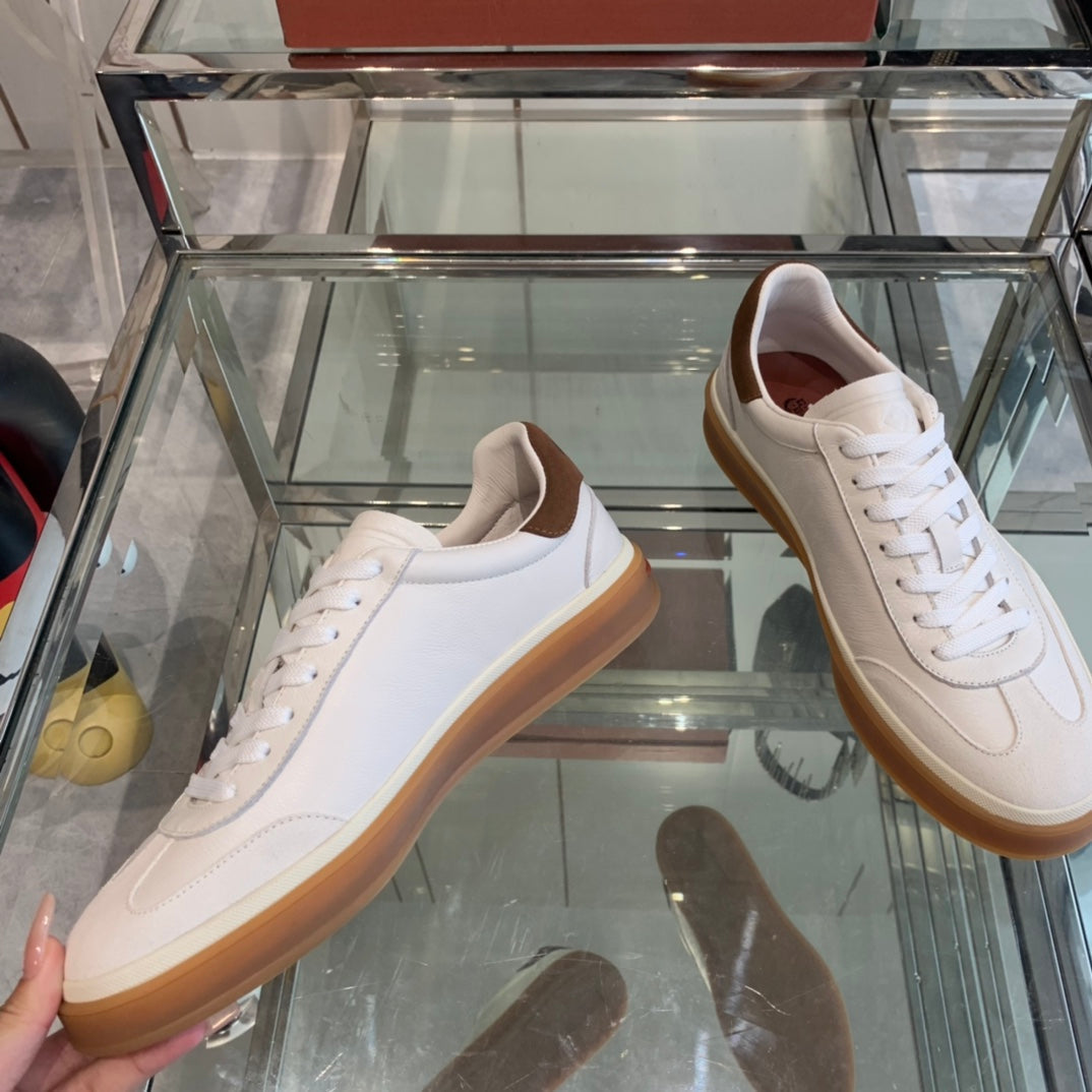 LP TENNIS WALK SNEAKERS WHITE CALFSKIN - 35