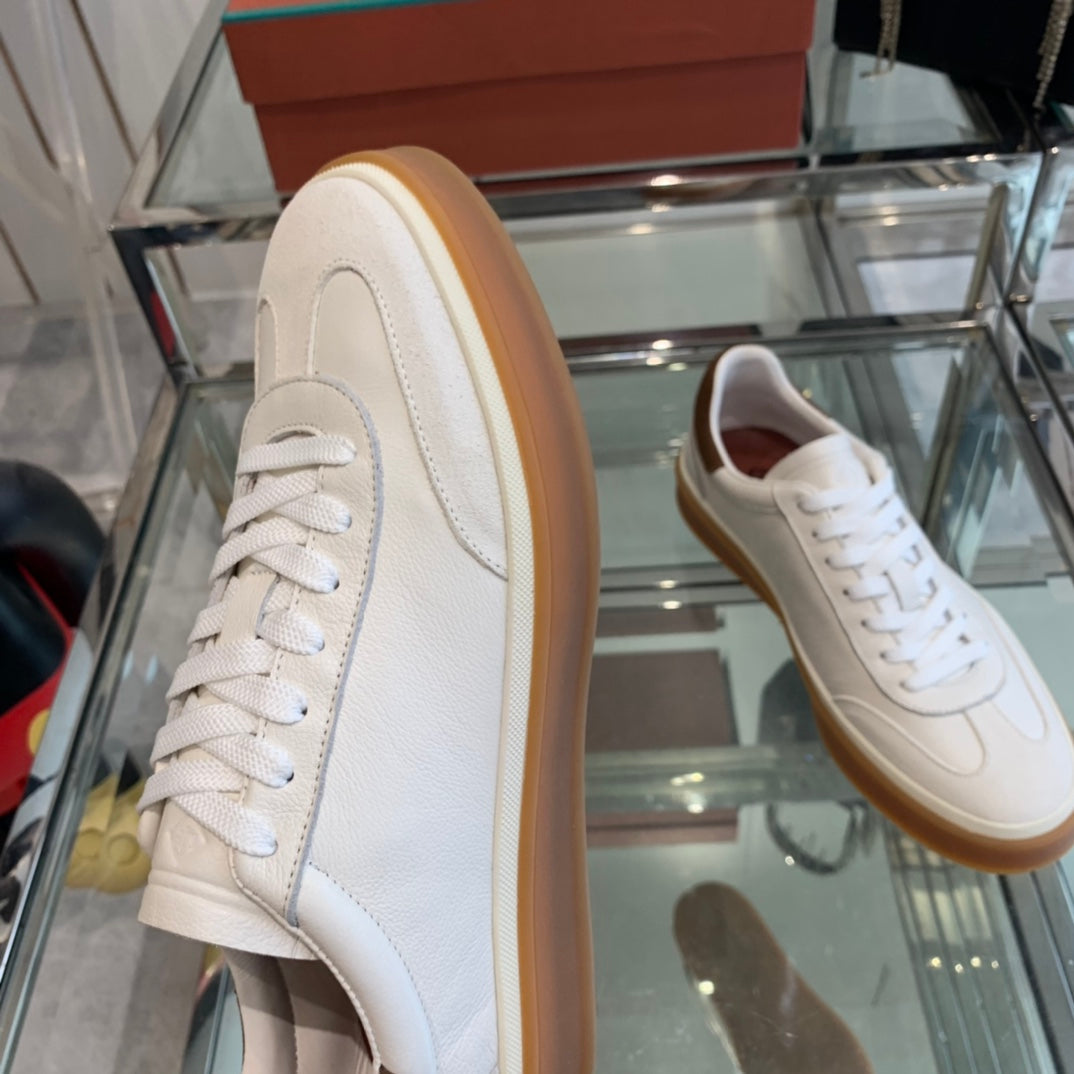 LP TENNIS WALK SNEAKERS WHITE CALFSKIN - 35