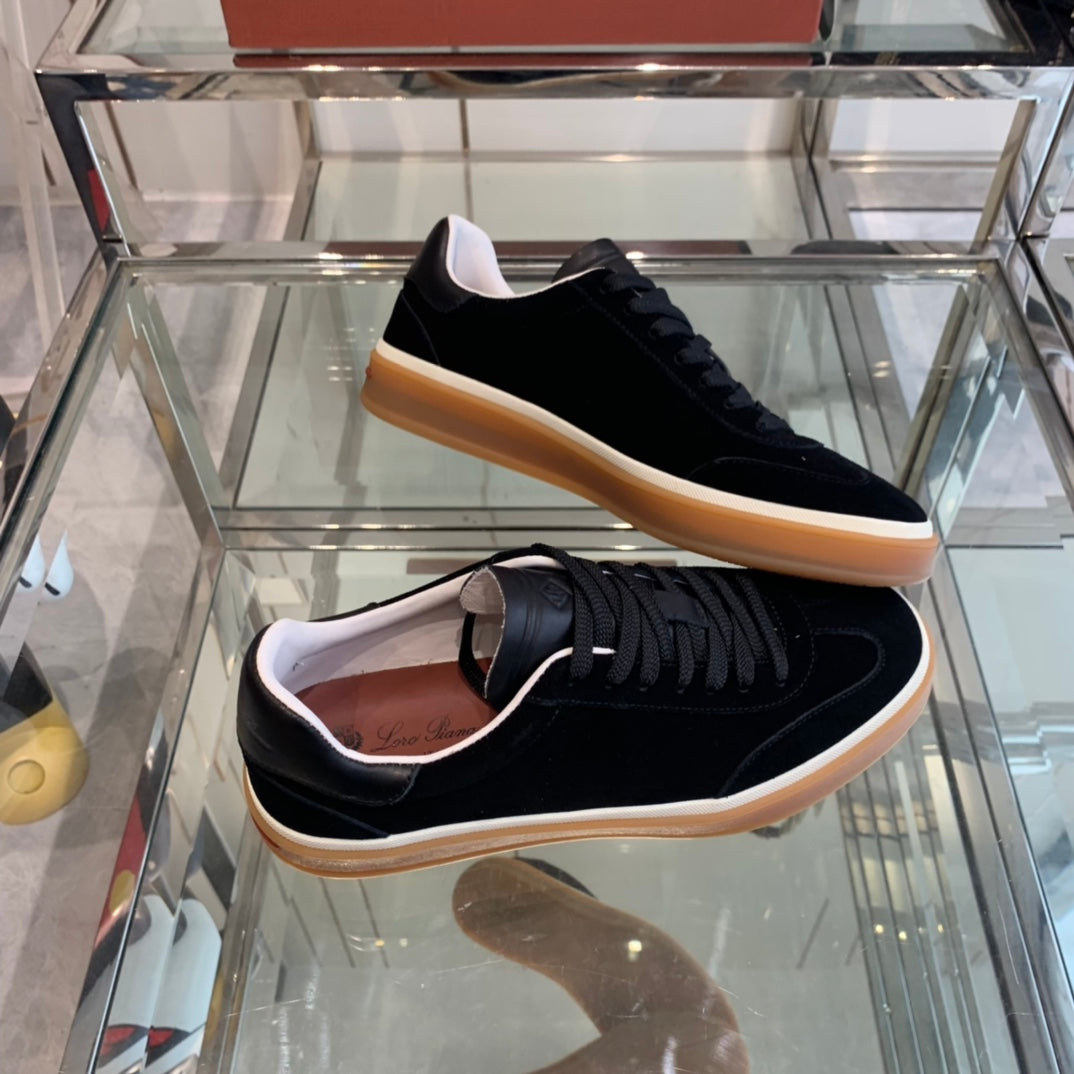 LP TENNIS WALK SNEAKERS BLACK SUEDE - 35